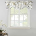 thumbnail image 2 of Tie Up Valances for Windows, Golden Marble Adjustable Valance Curtains Window Treatment for Living Room/Bedroom Windows, Vintage Abstract Modern Art Rod Pocket Kitchen Curtains & Drapes 60x18 Inch, 2 of 9