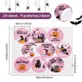 thumbnail image 2 of 2 Set Halloween Theme Round Self-Adhesive Paper Decorative Stickers for Party Decorative Presents Sealing Mixed Shapes 122x160x0.1mm Sticker: 40mm 9 patterns/pc 10pcs/set, 2 of 6