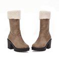 thumbnail image 5 of Botas de nieve Otoño e invierno Punta redonda Moda Botas cortas peludas cálidas Botas de gran tamaño Botas de mujer Wmkox8yii ghj1990, 5 of 5