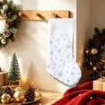 thumbnail image 5 of Christmas White Snowflake Stockings, 18"Large Super Soft Knitted Xmas Stocking for Kids, Christmas Decoration Holiday and Family Stocking for Fireplace Christmas Holiday Party Decoration, 5 of 6