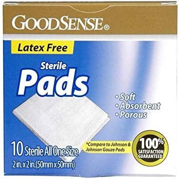 Goodsense Sterile Pads, Blue, 10 Count
