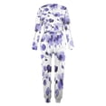 thumbnail image 4 of PuLe Long Sleeve Tops for Women Womens 2 Piece Tracksuit Fall Outfits 2024 Crew Neck Long Sleeve Sweatshirts & Sweatpants Lounge Sets Sweatsuits, 4 of 5
