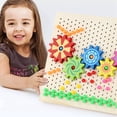 thumbnail image 2 of Juego De Mesa De Clavijas, Rompecabezas De Clavos De Hongos De Madera, Juguete Educativo Con Poleas Dinámicas De Madera De Color Brillante Para Niños ANGGREK No, 2 of 7