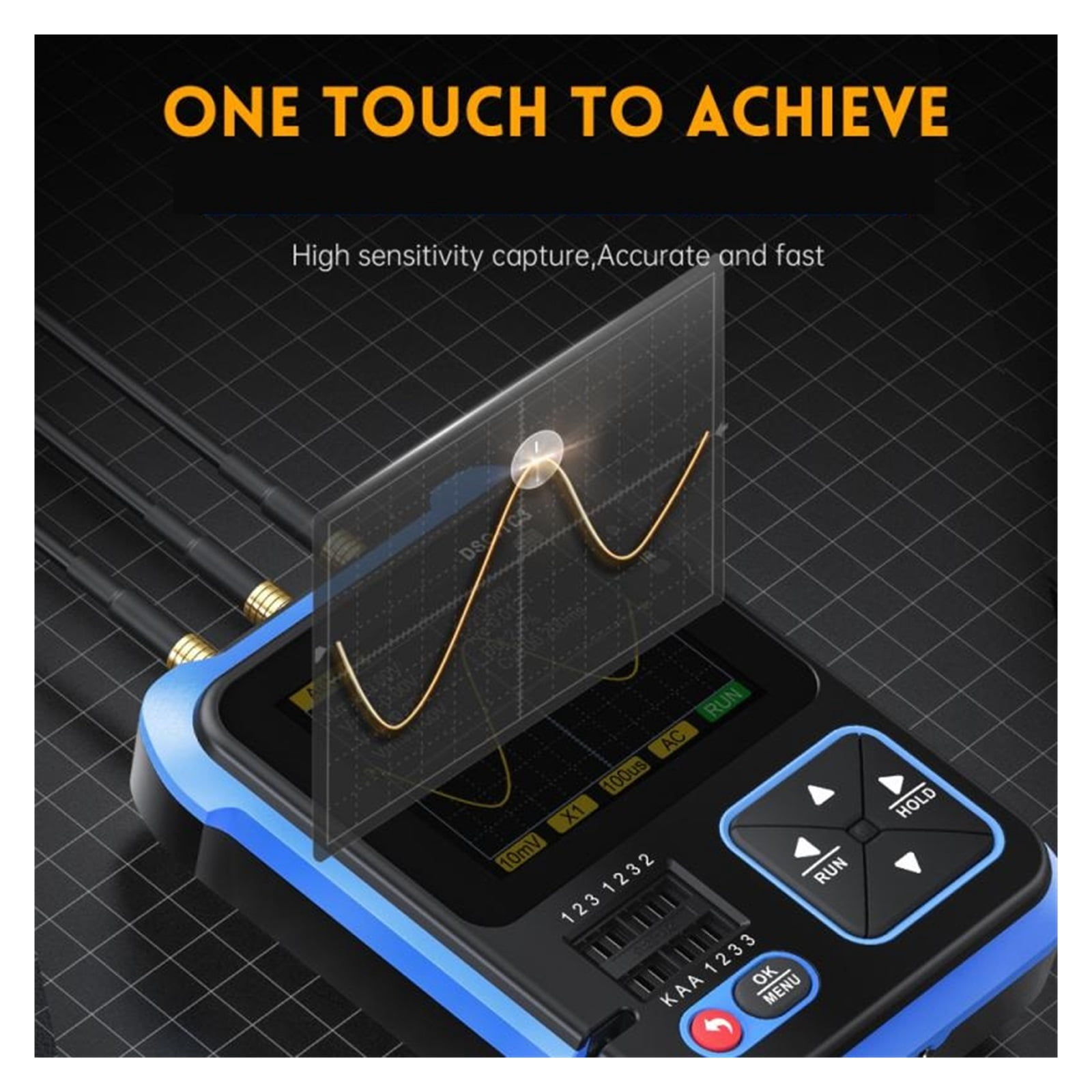 Signal Generator Portable Digital Oscilloscope 3-in-1 Oscilloscope Transistor Tester Multimeter ,Professional Designed