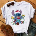 thumbnail image 1 of Camiseta divertida de Navidad Kawaii Lilo Stitch para mujer, camiseta de manga linda de Stitch, camiseta gráfica Y2k, camisetas de calle, camisetas para mujer, 1 of 5