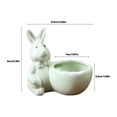 thumbnail image 3 of Easter Rabbit Flower Pots, Cute Bunny Shaped Ceramic Succulent Planter, Rustic Mini Plant Pot for Indoor Succulents & Cactus, Ideal for Easter & Spring Home Decor, 3 of 4