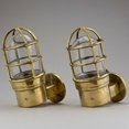thumbnail image 2 of Nautical Marine Indoor or Outdoor lights â€“ Reclaimed Vintage Brass Light ready for Use Set of 2, 2 of 5