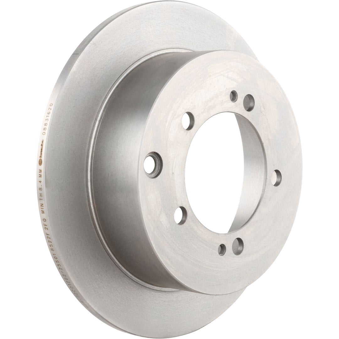 Brembo KT00839; Brake Kit; Ceramic Brake Pads; 262 Millimeter Standard Solid High Carbon Cast Iron One Piece Rotor; With Rotors/ Pads/ Pad Wear Sensor/ Anti-Rattle Spring/ Mounting Hardware