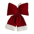 thumbnail image 2 of Christmas Velvet Bows,Wine Red Wreath Gift Bows Vintage Xmas Velvet Ribbon Bow Ornaments for Christmas Farmhouse Tree Garland DIY Craft Wrapping Decorative(Medium,9.84"), 2 of 7