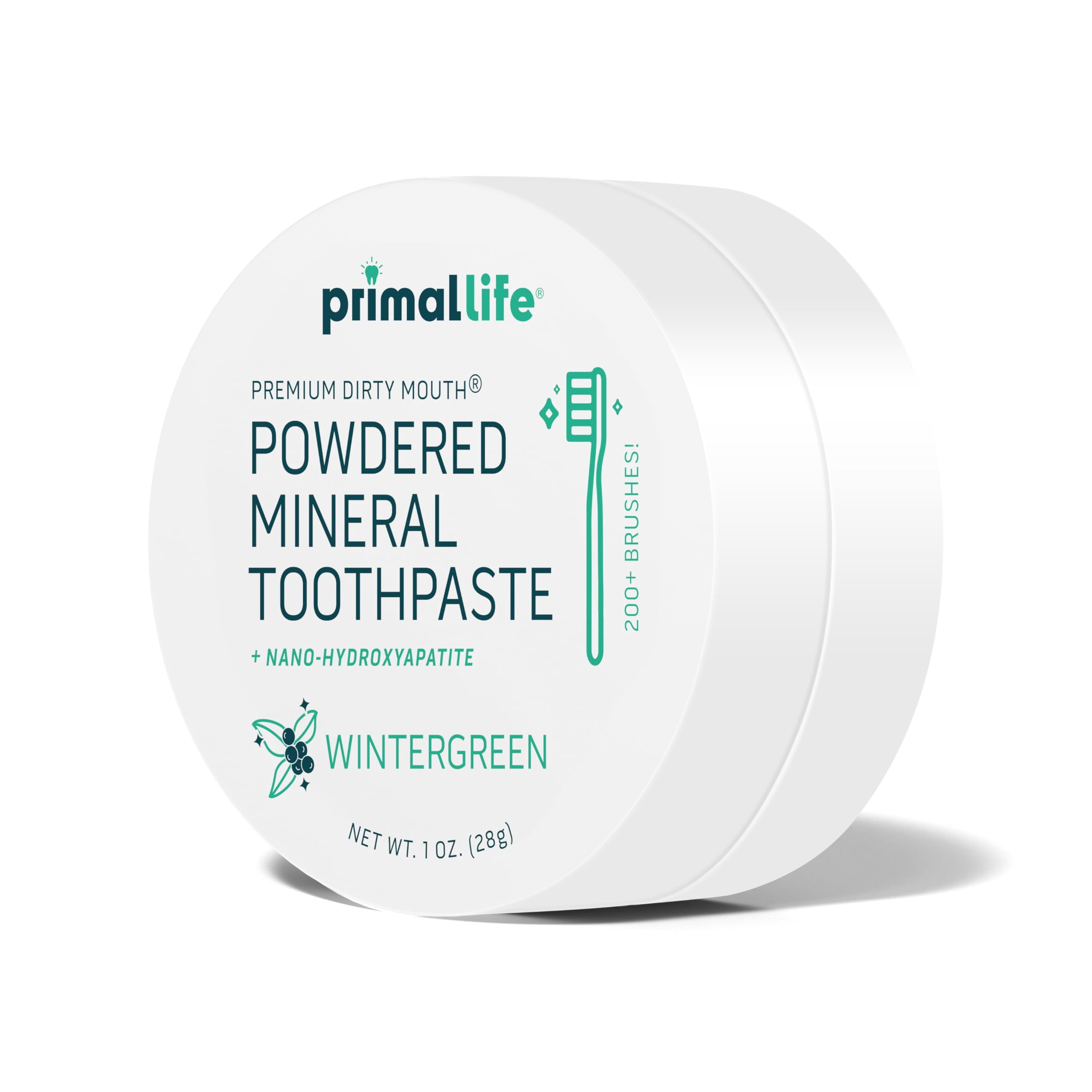 Primal Life Organics Dirty Mouth Toothpowder, Wintergreen, 1 oz