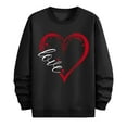 thumbnail image 4 of WREESH Valentine's Sweatshirts for Men Oversized Crewneck Sweatshirts Loose Casual Heart Love Graphic Pullover Tops Spring Shirt Black, 4 of 6