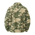 thumbnail image 6 of CCRFTGI Corduroy Jackets for Men Bomber Full Zip Casual Vintage Long Sleeve Lapel Collar Camo Work Fall Fashion Coats for Men Green L, 6 of 8