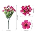 thumbnail image 3 of PPKVUFD 2 Bundles Artificial Flowers for Outdoors Fake Silk Flowers UV Resistant Faux Plastic Plants for Spring Summer Garden Porch Window Box Table Vase Home Indoor Outdoor Decoration, White, 3 of 9