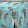 thumbnail image 4 of Bohemian Dog Crate Cover, Continuous Pattern with Colorful Zentangle Ornate Feathers, Easy to Use Pet Kennel Cover Small Dogs Puppies Kittens, 7 Sizes, Seafoam Multicolor, by Ambesonne, 4 of 6