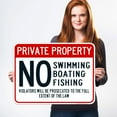 thumbnail image 2 of Private Property, No Swimming, Boating Fishing Sign,, 2 of 8