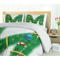 thumbnail image 5 of Ambesonne Christmas Alphabet Duvet Cover Set, Letter M Noel, 2-Calking, White Green and Mustard, 5 of 7