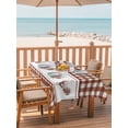 thumbnail image 2 of Outdoor Tablecloth with Umbrella Hole for Patio/Picnic/Party/Camping, Farmhouse Orange Plaid Waterproof Table Cloth Rectangle Table Cover Washable, Vintage Country Cock Checkered (60"x 84"), 2 of 8