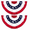 2 Pack 1.5x3 Feet, variant on 45x90cm USA 250th Birthday Pleated Fan Flag, Patriotic American Bunting Banner, Red White Blue Yard Decorations for Porch,A