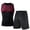 #090-Wine, variant on Wowcloth Men's Sleeveless Compression Top and Shorts Set, Muscle Support Shark Pattern Workout Outfit for Gym Fitness Running