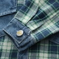 thumbnail image 5 of SJLDQY Infant Baby Boys Clothes Set Long Sleeve Denim Jackets Jeans With Shirt Patchwork Plaid 3Pcs Outfit Sets Cozy Fall Winter Clothing, 5 of 9
