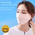 thumbnail image 4 of Anvazise Summer Ice Silk Cycling Face Guard Anti-UV Dustproof Breathable Ear Loop Sunscreen Sports Mouth Cover Black One Size, 4 of 13