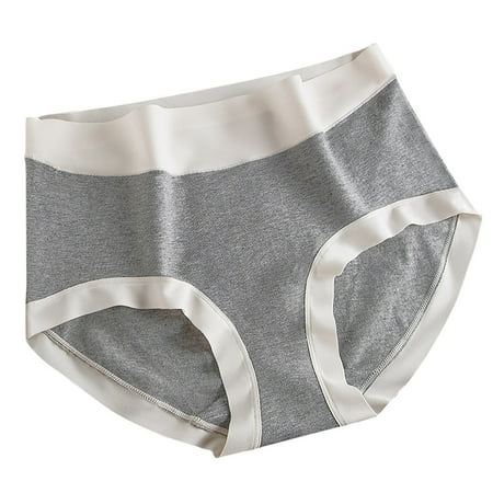 Seamless Panties for Women Women s Cotton Underwear  Laides Lightweight & Breathable Panties  Mid-Waist Soft Underpants Briefs  Available in Plus Size Womens Trendy Underwear Gray XL