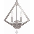 thumbnail image 2 of Livex Lighting 50662-91 Casual Transitional 2-Light Brushed Nickel Wall Sconce, 2 of 2