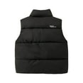thumbnail image 4 of Gubotare Girls Puffer Vest with Hood Boys Zip Up Puffer Vest Kids Stand Collar Quilted Gilet Sleeveless Jackets Outwear with Pockets Size 9-10 (Black,9-10 Years), 4 of 8