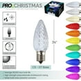 thumbnail image 3 of Pro Christmas C9 LED Christmas Light Kit 100ft 100 Pure White and Red Bulbs 12in Spacing White Wire, 3 of 10