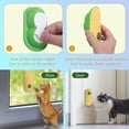 thumbnail image 3 of 2 Cat Toys Self-Grooming Cat Brush, Kitty Kitten Scratcher Self Groomer Catnip Toys for Indoor Cats, Chew Toys Wall Corner Brushes Edible Wall Treats, Yellow, 3 of 7