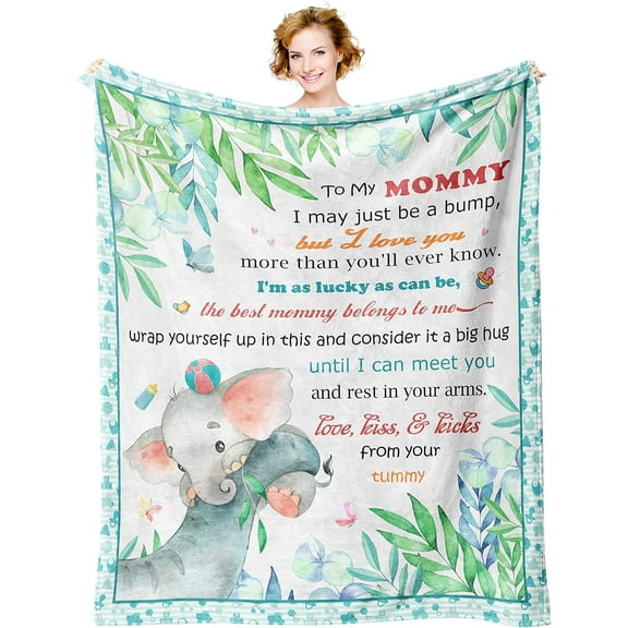 LHSHID New Mom Gifts for Women Mom to be Blanket First Time Mom Gifts Ideas Best Gift for New Mom Mommy After Birth New Pregnancy Gifts for Mom Throw Blanket Gender Reveal Gifts 30"x40"