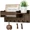 Walnut Color, variant on Rustic Wood Key Holder with Shelf Wall Mounted Decorative Key Rack And Mail Organizer 6 Key Hooks for Living Room Entrance