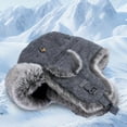 thumbnail image 2 of HEYANN Winter Trapper Hat,Wool Faux Fur Aviator Ski Trapper Trooper Pilot Snow Eskimo Hat with Ear Flaps for Men & Women, 2 of 7