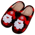 thumbnail image 1 of Piel Esponjosa Navidad Plana Papá Noel Antideslizante A Cuadros para Invierno Interior, 1 of 9