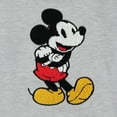 thumbnail image 3 of Minnie Mouse Girls Sweatshirt -Jumbo Print, Chenille Patch & Embroidery Minnie Mouse Pullover- Sizes 4-16 Heather Grey, 3 of 6