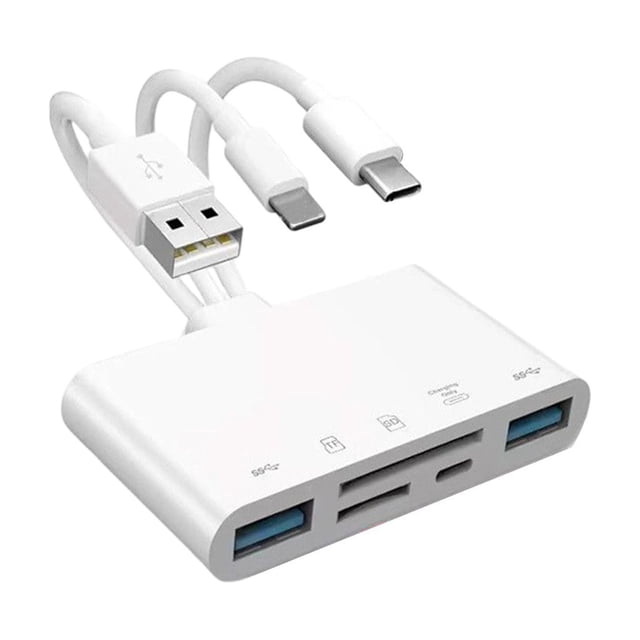 Usb Card Reader Type C/Usb 2.0 Plug and Play High Speed Data Transfer Card Reader Supports Sd Card Up to 2Tb for Laptop, Pc, Mac