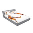 thumbnail image 2 of Ambesonne Abstract Fitted Sheet & Pillow Sham Set, Colorful Footballers, Queen, Multicolor, 2 of 2