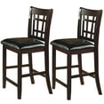 thumbnail image 7 of Monarch Specialties Lavon Upholstered Counter Height Stools Black and Espresso (Set of 2), 7 of 7