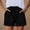 *Black, variant on ClodeEU Women’s Elastic Waist Shorts,Lightweight Casual Solid Color Summer Shorts with Pockets Army Green,Women's Plus L