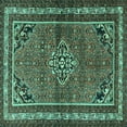 thumbnail image 1 of Ahgly Company Indoor Square Persian Turquoise Blue Traditional Area Rugs, 6' Square, 1 of 4