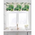 thumbnail image 2 of Truck Eucalyptus Leaves Linen Curtain Valance for Bedroom/Bathroom/Kitchen/Office/Living/Dining Room Window,St. Patrick Green Truck Farmhouse Rod Pocket Topper Decorative Cafe Drapes Panel 42"x12", 2 of 6