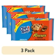 (3 pack) CHIPS AHOY! Cookies with Reeses Peanut Butter Cups, Family Size, 14.25 oz