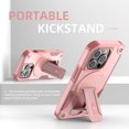 thumbnail image 5 of For iPhone 15 Pro Max Case, iPhone 15 Pro Max Phone Case [Compatible with Magsafe] [Built-in Invisible Stand] [Heavy Duty Drop Protection] Shockproof Rugged Protective Magnetic Cover Accessories,Pink, 5 of 7