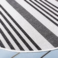 thumbnail image 4 of SAFAVIEH Beach House Henry Striped Indoor/Outdoor Area Rug, Light Gray/Charcoal, 6'7" x 6'7" Round, 4 of 16