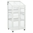 thumbnail image 2 of Triple Tree 31.5” x 22.4” x 62” Portable Cold Frame Greenhouse, Adjustable Shelves with Wheels, 2 of 7
