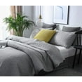 thumbnail image 6 of KASENTEX Coverlet Quilt Set-Pre Washed-Luxury Microfiber Soft Warm Bedding-Solid Colors Bedspread-Contemporary Star Design, QUEEN + 2 Standard Shams, FLINT GREY, 6 of 6