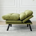 thumbnail image 3 of Bianlte Convertible Futon Reclining Sofa Bed with Adjustable Armrests, Green, 3 of 7
