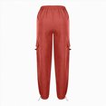 thumbnail image 5 of NOLDARES Parachute Cargo Pants Girl Elastic Waisted Quick Dry Lightweight Baggy Hiking Pants with Pockets Water Resistant(Red,10-11 Y), 5 of 7