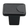 thumbnail image 2 of 1-1/4 in. Square Embossed Leather Cabinet Knobs, Matte Black, 2 of 3