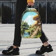 thumbnail image 2 of Easygdp Cartoon Mushroom House Mochila Ligera de 15 Pulgadas para Estudiantes, Mochila Cómoda para la Escuela y Viajes, Correas Ajustables, 2 of 6